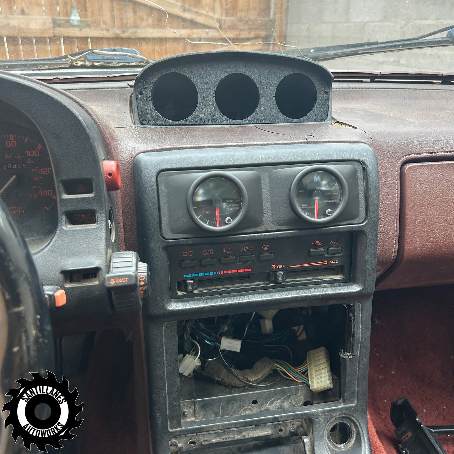 Mazda RX7 FC S5 Center Vent Gauge Pods