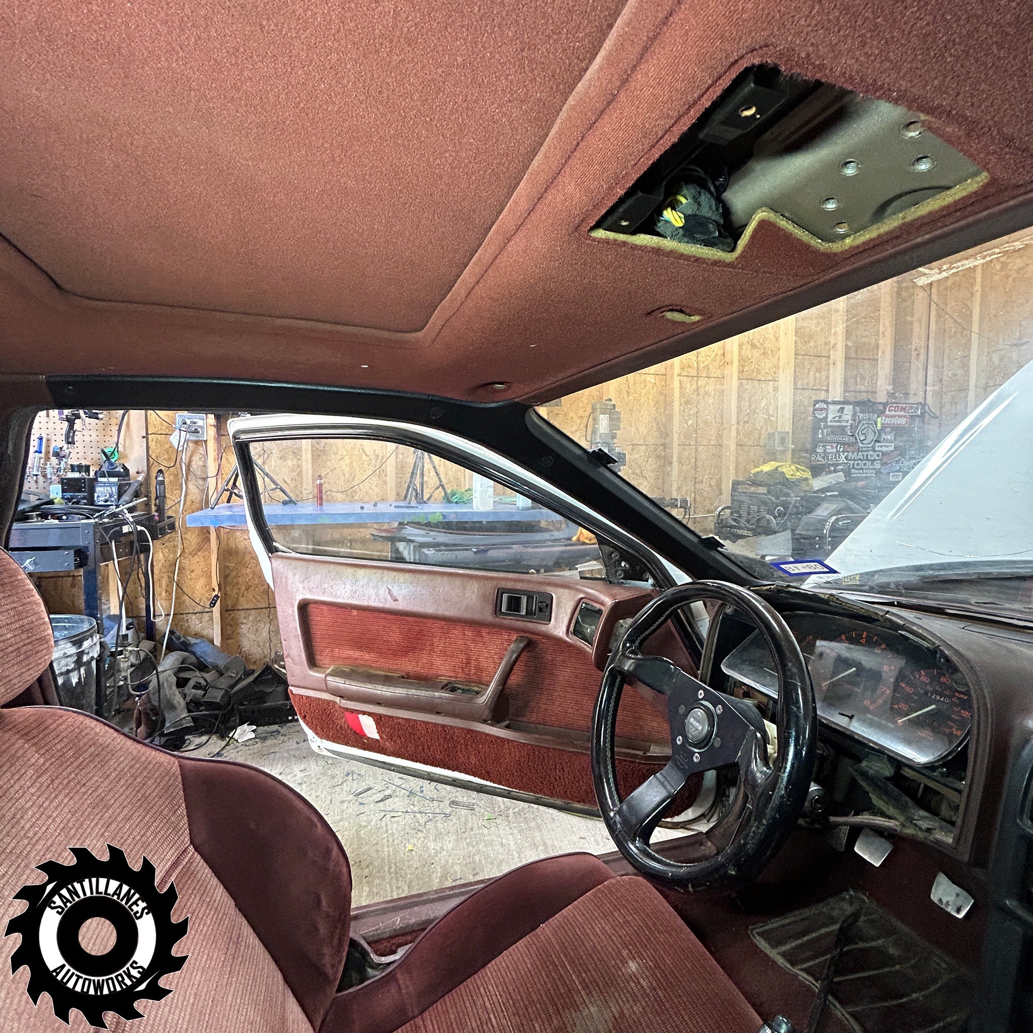 Mazda RX7 FC Double DIN Radio Bezel – S4 1986-1988 – Black Plastic Dash Trim